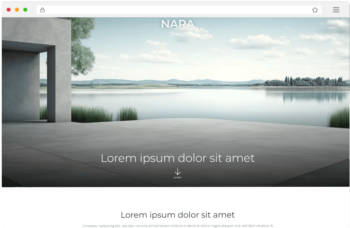 Browser mockup nara